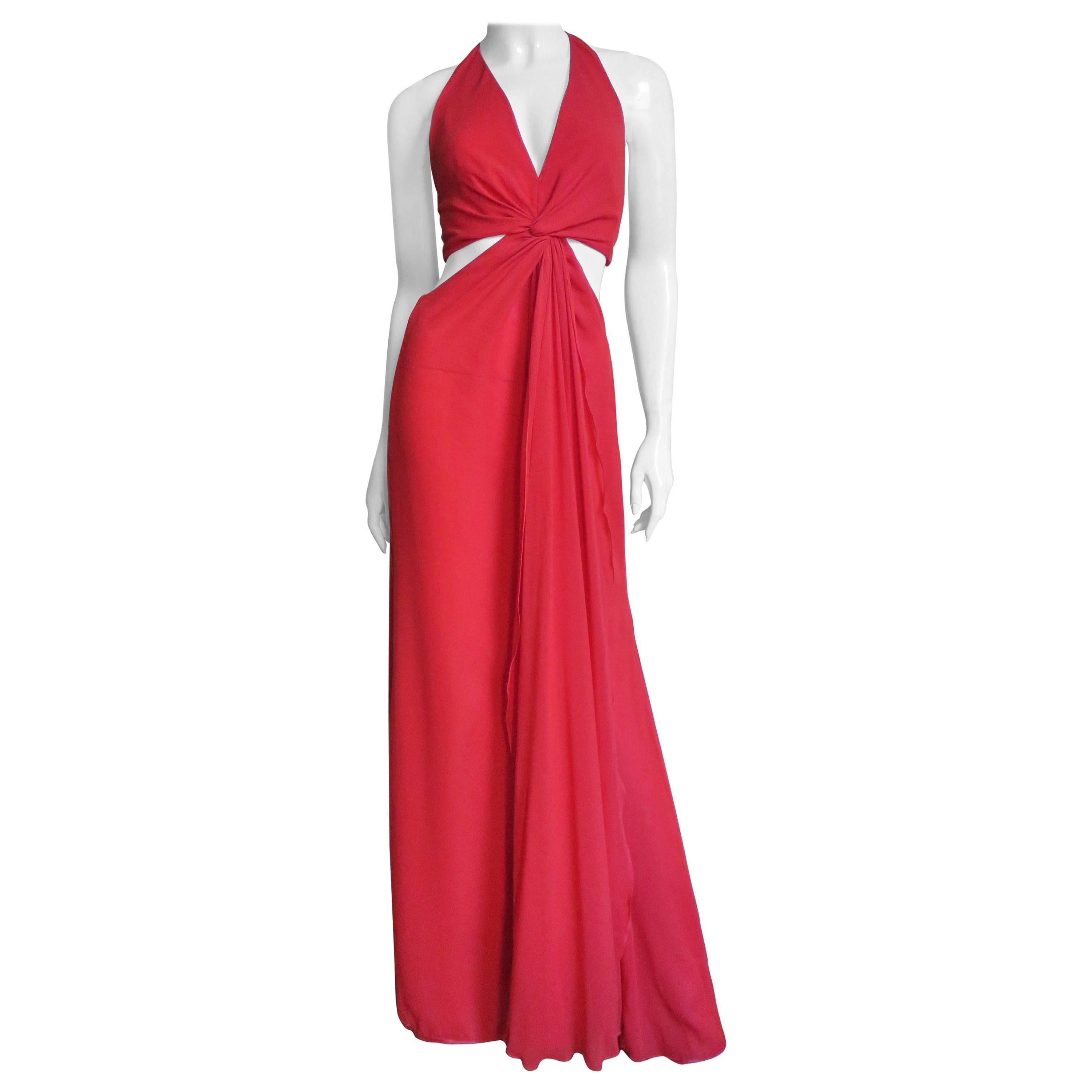 Fabulous Valentino Plunge Gown With Cutout Waist