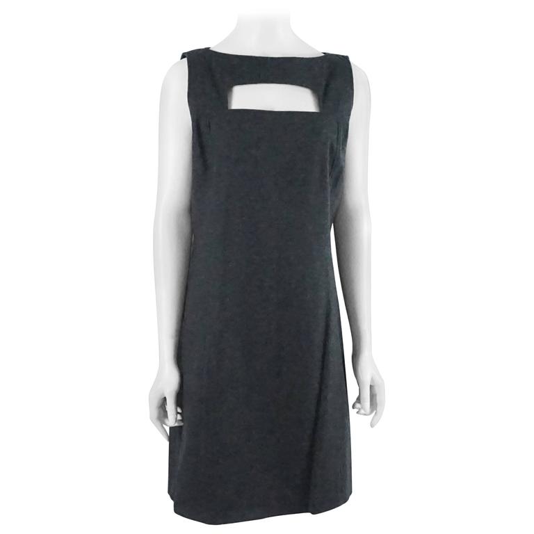 Oscar de la Renta Charcoal Wool Sleeveless Shift Dress - L For Sale at 1stDibs | charcoal shift dress, louis vuitton uniform dress, tapered dress Oscar de la Renta Charcoal Wool Sleeveless Shift Dress - L For Sale at 1stDibs | charcoal shift dress, louis vuitton uniform dress, tapered dress