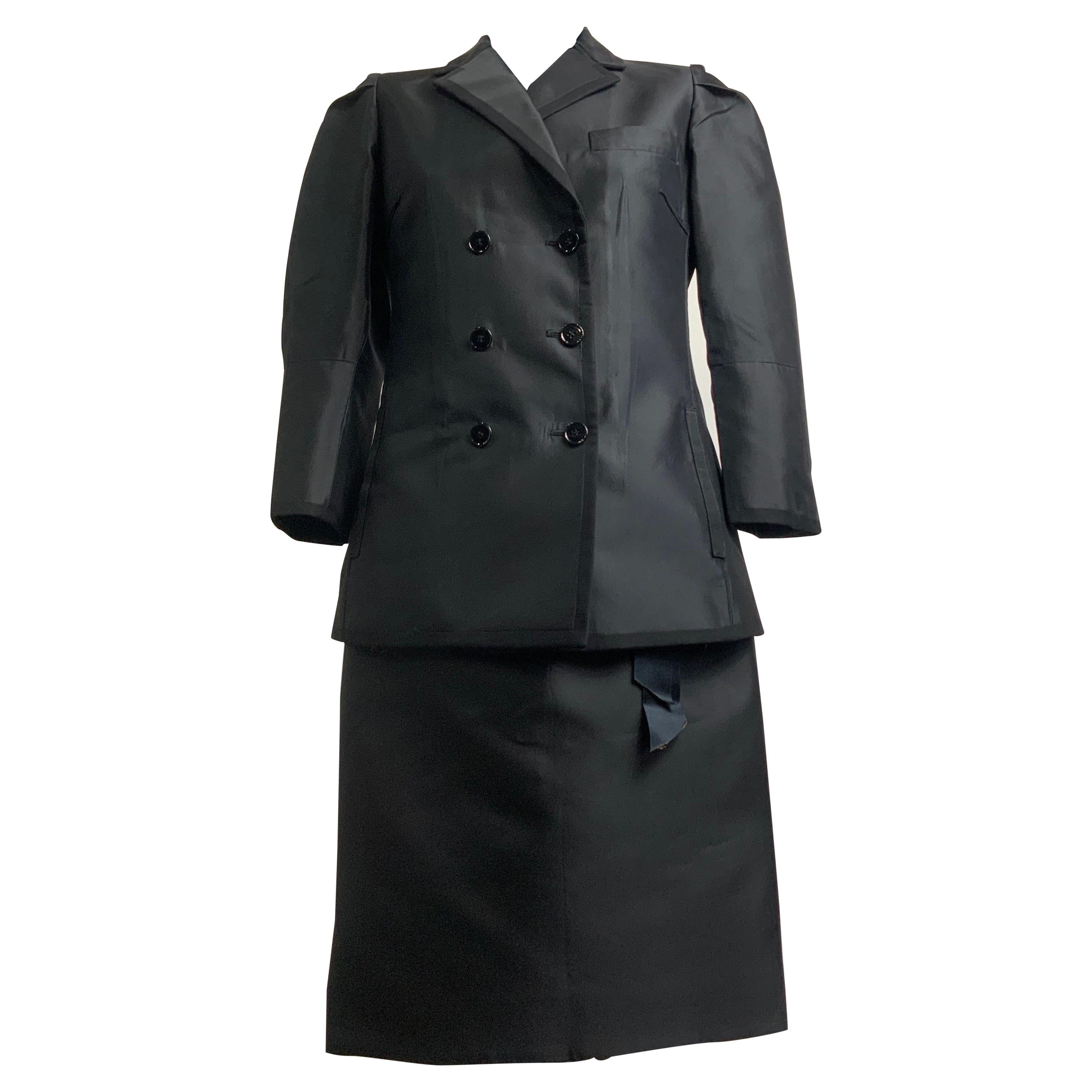 Dolce and Gabbana Black Skirt + jacket Suit For Sale