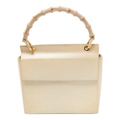 Gucci Beige Leather Bamboo Tap Handle Bag