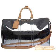 Retro NEW-FW 2022 Virgil Abloh- Louis Vuitton keepall 50 strap Travel bag Mirror Mono 