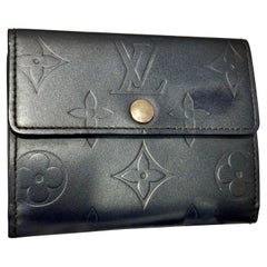 Louis Vuitton Charcoal Monogram Vernis Mat Elise Compact Snap Wallet 