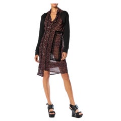2000S JUNYA WATANABE COMME DES GARCONS Estampado floral Lana y rayón Grunge en capas