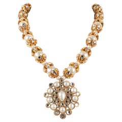 Vintage Chanel Pearls and Rhinestones Necklace, Fall 1996