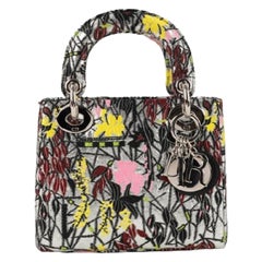 Used Lady Dior Bag Entirely Embroidered with Lurex and Multicolored Yarns, 2014