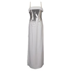 Used Thierry Mugler White Crepe Couture Dress