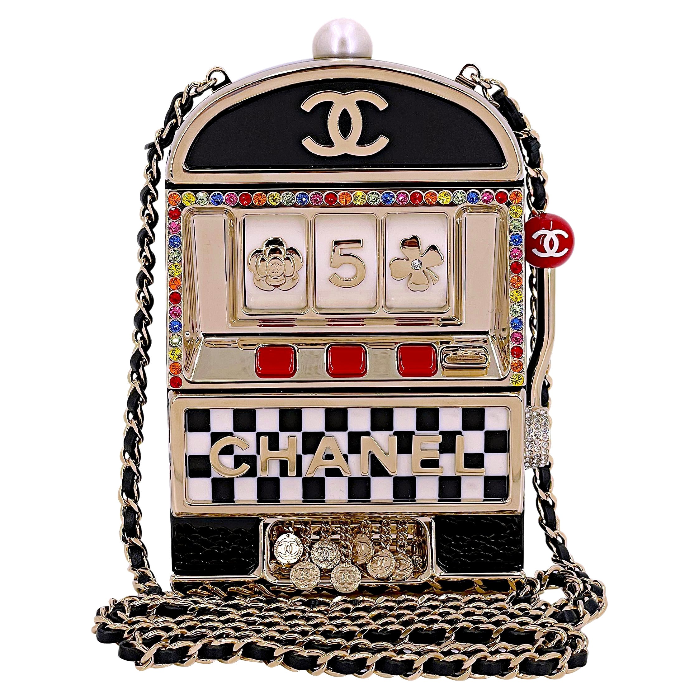 NIB Chanel 23C Monaco Slot Machine Casino Minaudière Abend Clutch Bag 67196 im Angebot
