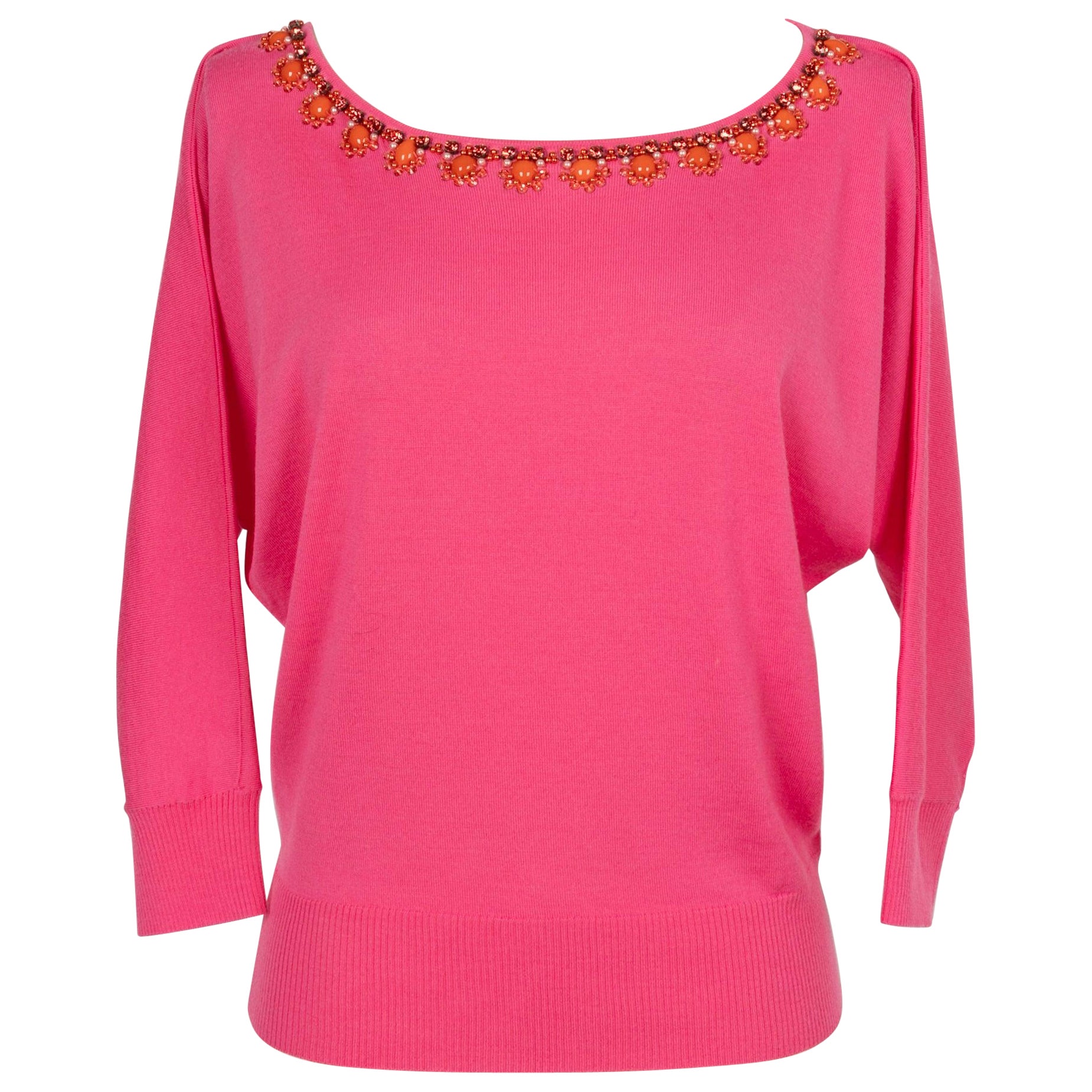 Dior Pink Wool Tiny Sweater, 2008 For Sale
