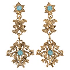 Christian Dior Golden Earrings