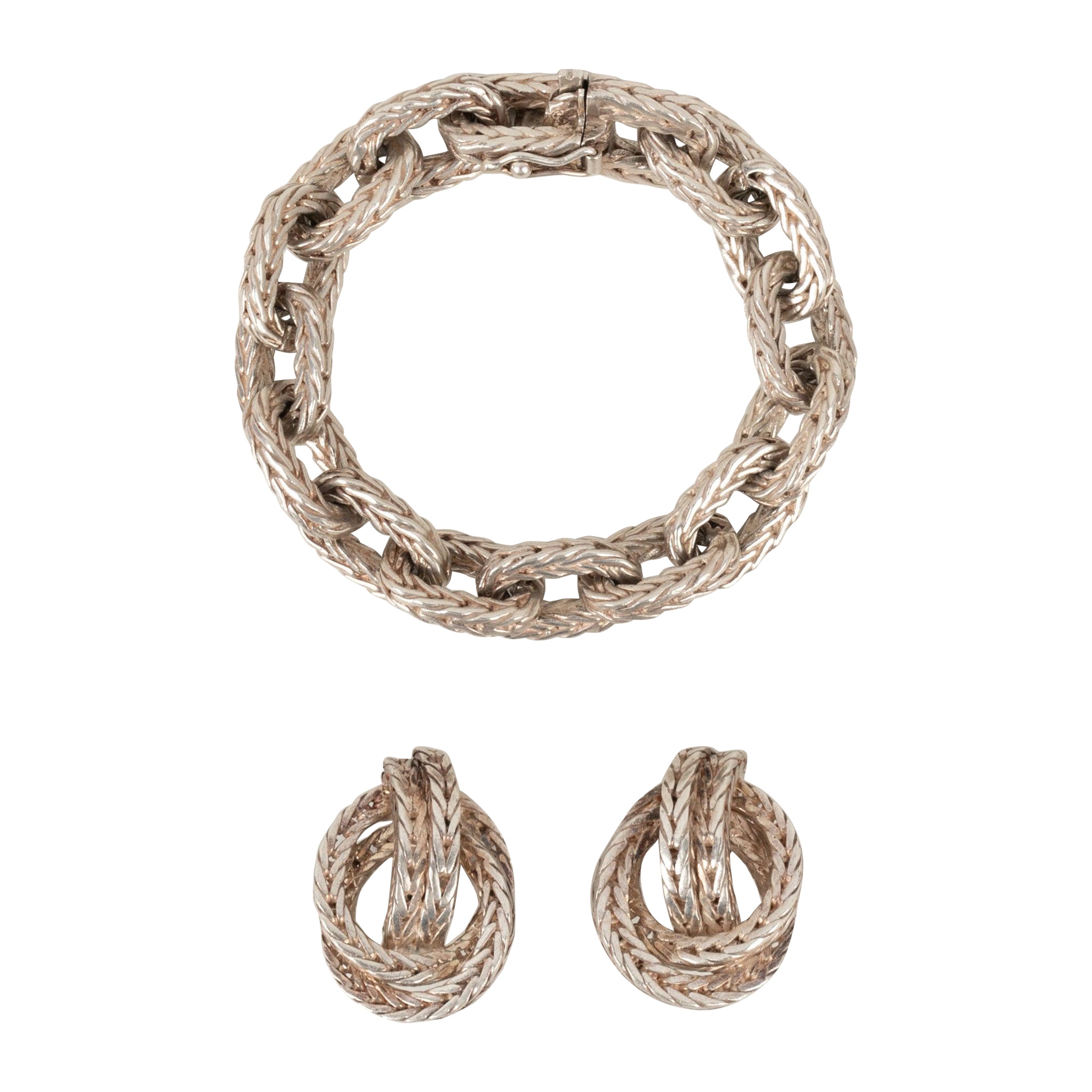 Bijoux Hermès Vendome composés de boucles d'oreilles Clips en vente
