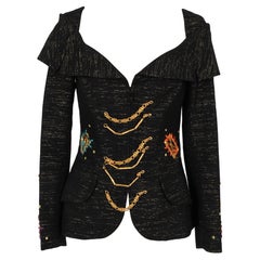 Christian Lacroix Black Jacket with Golden Lurex Yarns Winter, 1993