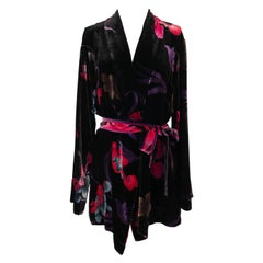 Veste kimono en velours Léonard