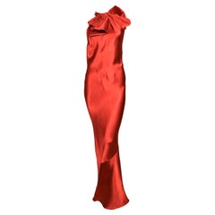 2012 LANVIN by Alber Elbaz terra-cotta bias cut gown