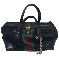 Gucci Black Velvet Treasure Boston Bag