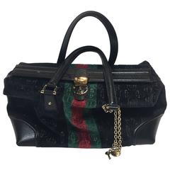 Gucci Black Velvet Treasure Boston Bag 1