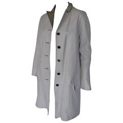 Gianni versace white leather coat 9