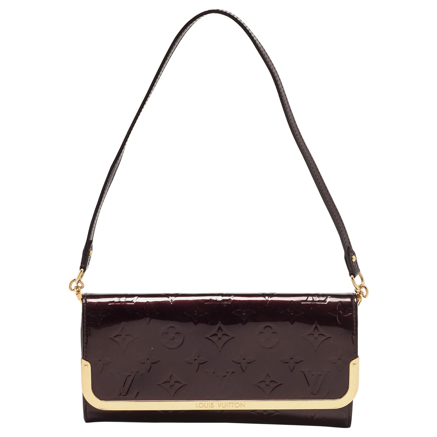 Louis Vuitton Amarante Monogram Vernis Rossmore MM Bag For Sale
