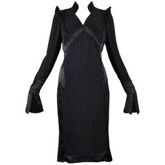 Tom Ford for Yves Saint Laurent Black Silk Dress 2004 5