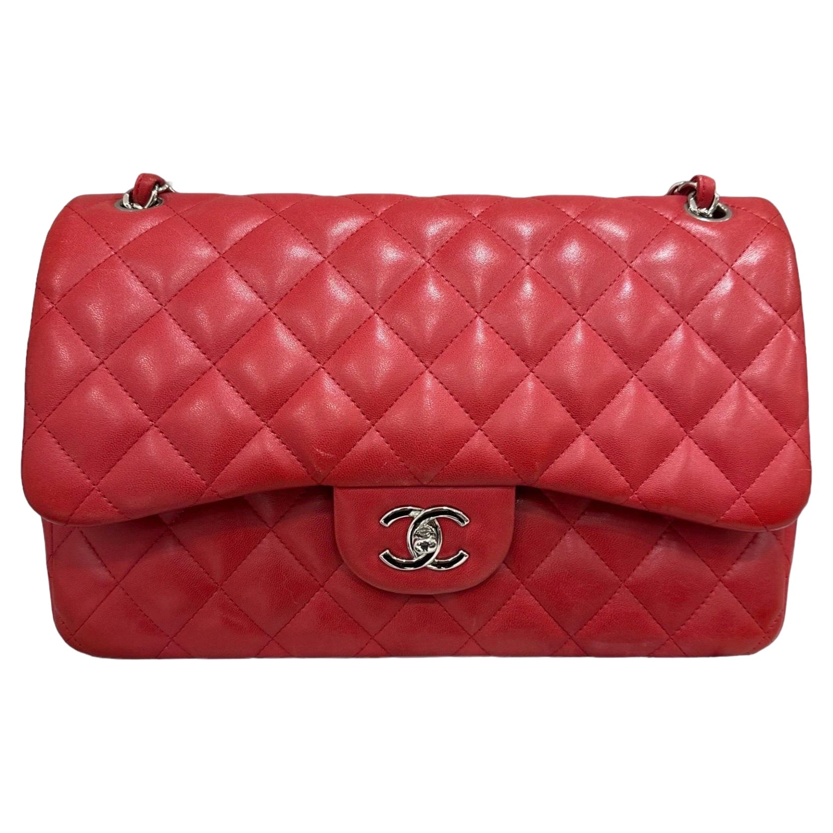 Borsa A Tracolla Chanel Timeless Jumbo Rossa 2013/2014 For Sale