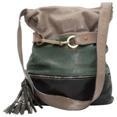 Grey & Multicolor Chloe Color Block Crossbody Bag