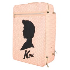Goyard Monogram Pink Suitcase with Ken profile
