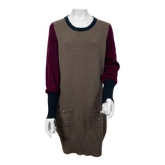 Used Chanel Fall 2011 Interlocking CC Cashmere Dress-Size 46