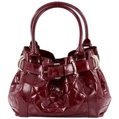 Burberry Beaton Bag Quilted Patent Large