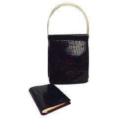 Cartier Trinity Burgundy stripe suede handbag & matching agenda 10