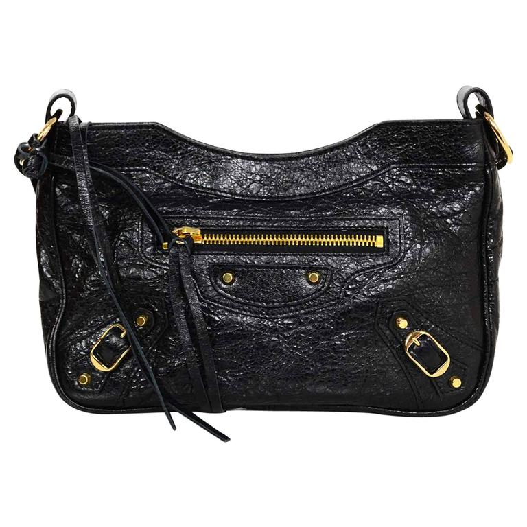 Balenciaga Black Leather Classic Hip Crossbody Bag For Sale at 1stDibs ...
