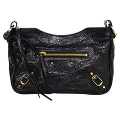 Balenciaga Black Leather Classic Hip Crossbody Bag