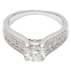 14K White Gold & Diamond Engagement Ring Size US 7