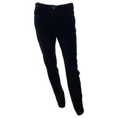 Chanel 2005A Velours noir Slim Jean Cut Pantalon-Taille 40 NWT