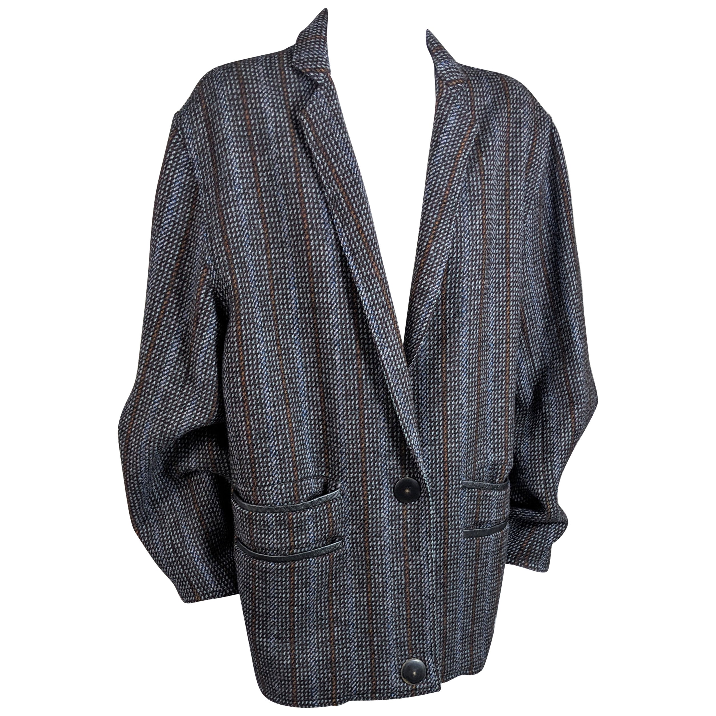 Anne Marie Beretta Sculpted Tweed Jacket  For Sale