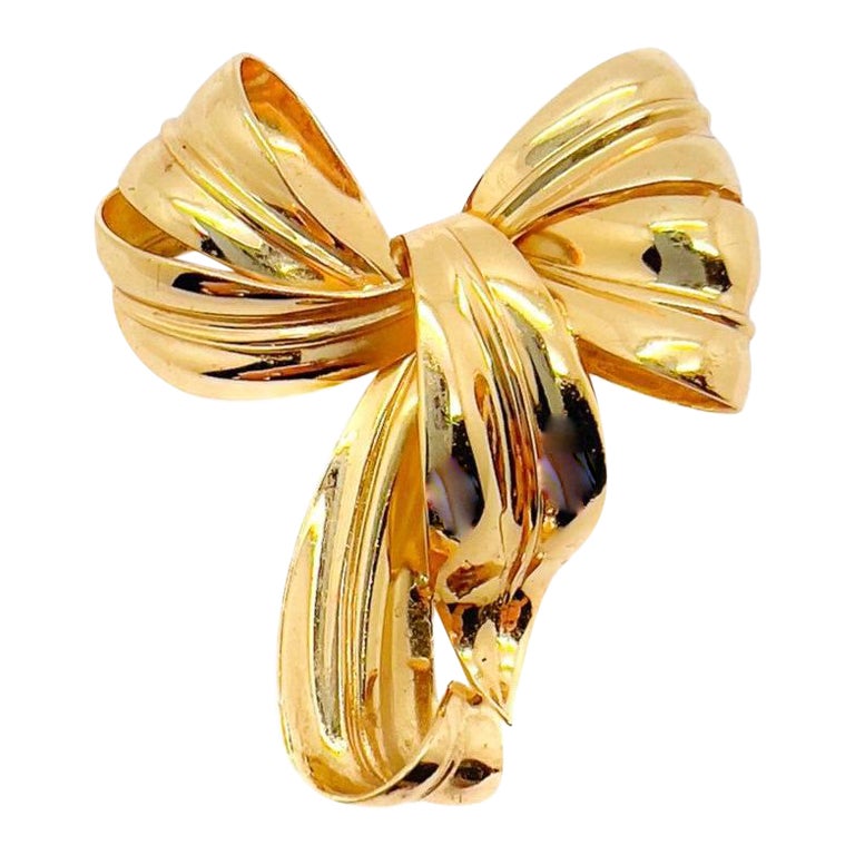 Vintage Christian Dior Floppy Bow Brooch 1980s For Sale