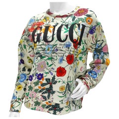 Gucci Flora Sweat-shirt surdimensionné à logo en feutre lourd