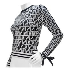 Vintage Fendi Zucca Monogram Viscose Sweater