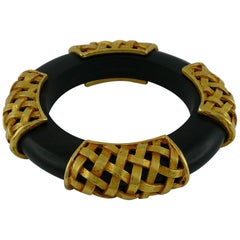 Dominique Aurientis Vintage Massive Wooden Bangle