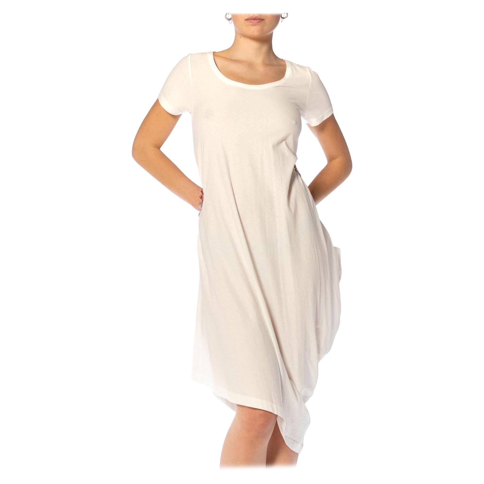 1990S LIMI White Cotton Dress With Pocket For Sale