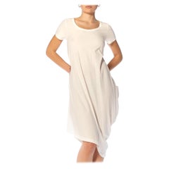 Retro 1990S LIMI White Cotton Dress With Pocket