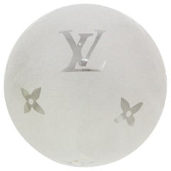 LOUIS VUITTON Paperweight Monogram Clear Crystal Paper Weight