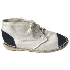 Chic Chanel Leather Espadrilles Sneakers 38 1