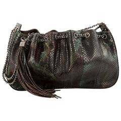 Chanel CC Tassel Drawstring Shoulder Bag Python Medium at 1stDibs