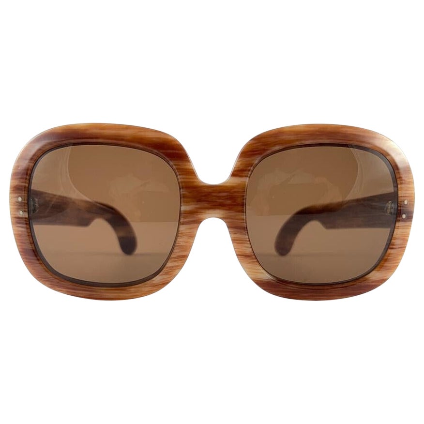 New Rare Vintage Philippe Chevallier Oversized 1960's Sunglasses For Sale