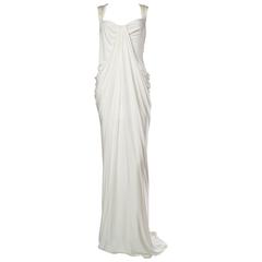 Donna Karan White Silk Jersey Gown 5