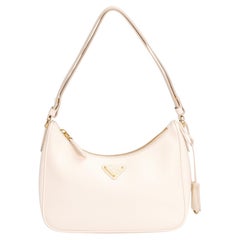 Prada Re-edition Saffiano Leather Mini Bag White