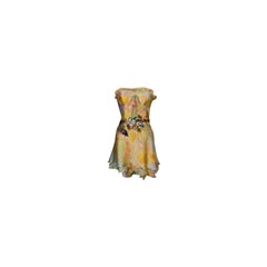 Vintage Christian Lacroix Short Dress in Silk embroidered, 1990s