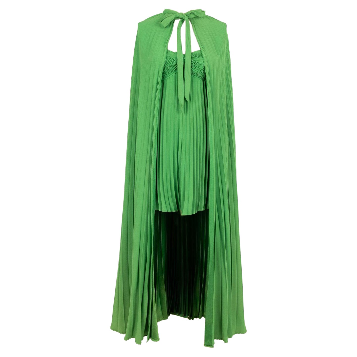 Azzaro Short Strapless Dress with Cape For Sale