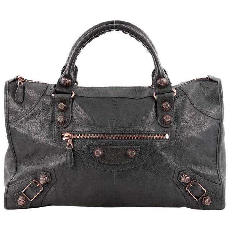 Balenciaga Work Giant Studs Handbag Leather at 1stDibs