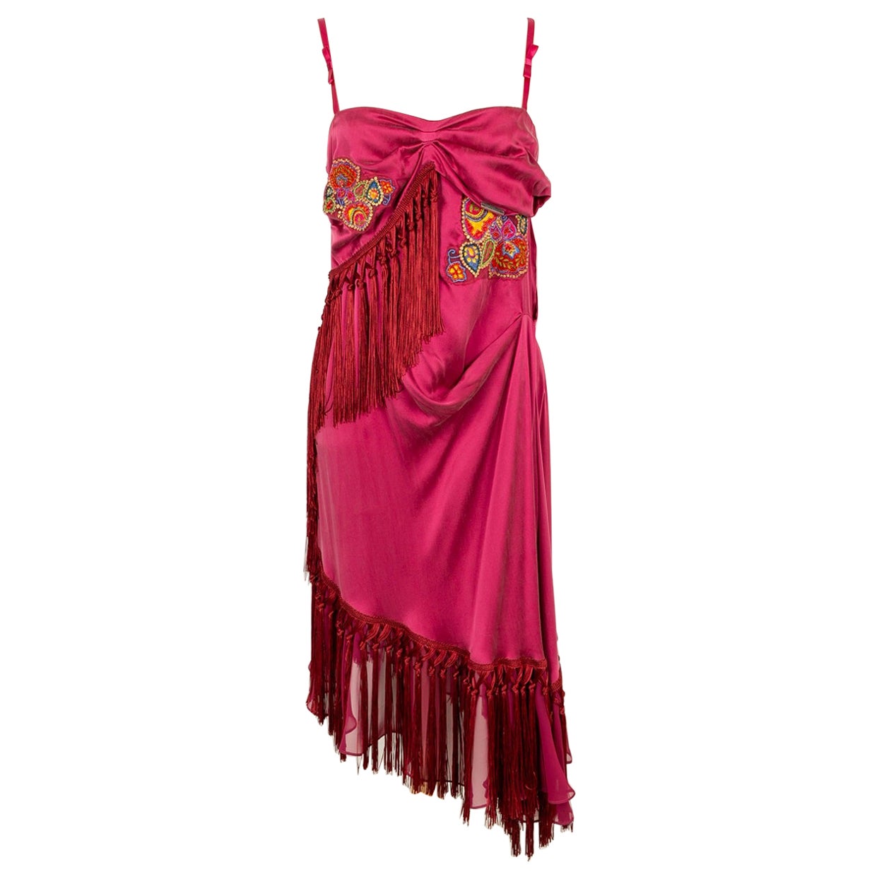 John Galliano Dress in Pink Silk, 2000s For Sale