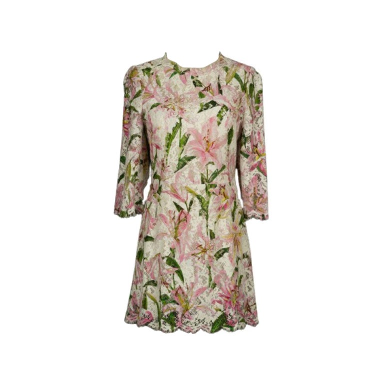 Dolce & Gabbana Dress in Cotton with Silk Lining For Sale